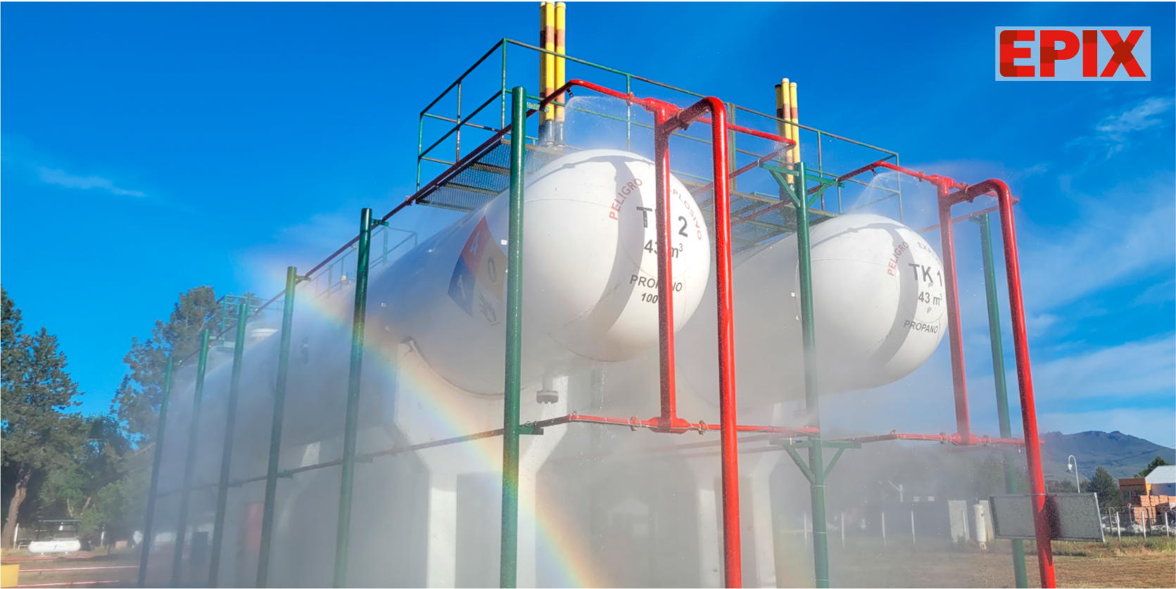 Sistema de rociadores en tanques de GLP